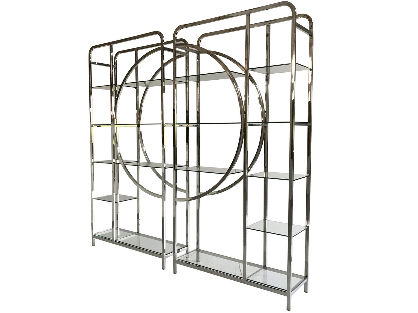 PROMO Set of 2 Decadence Gatsby Stainless Steel  Shelving Unit