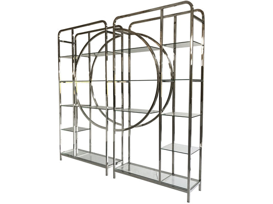 PROMO Set of 2 Decadence Gatsby Stainless Steel  Shelving Unit