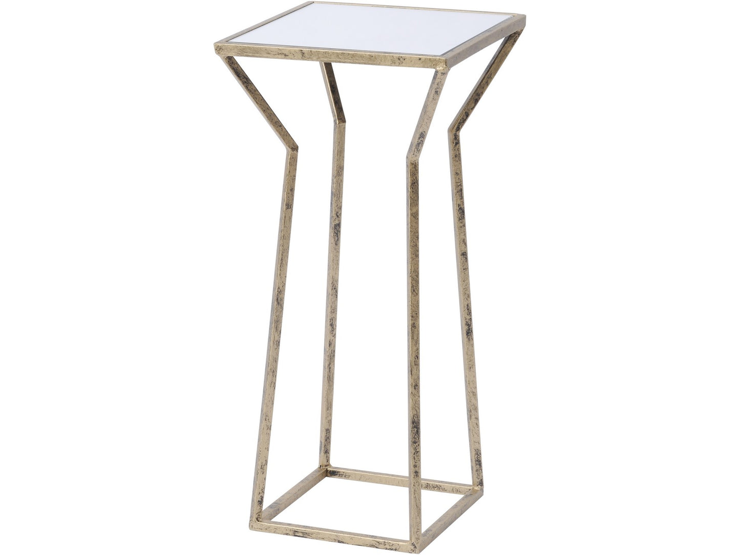 Mylas Small Square Side Table With Mirrored Top