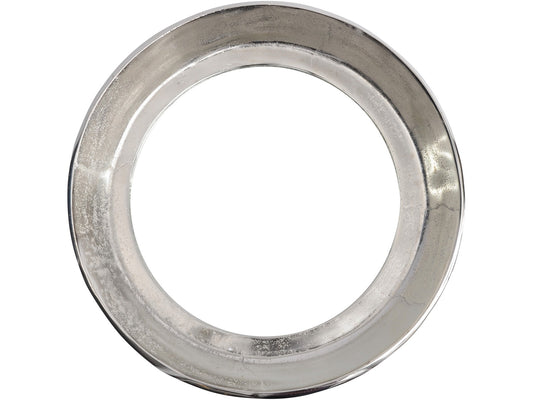 EX DISPLAY Dalvich Polished Silver Round Aluminium Mirror Small