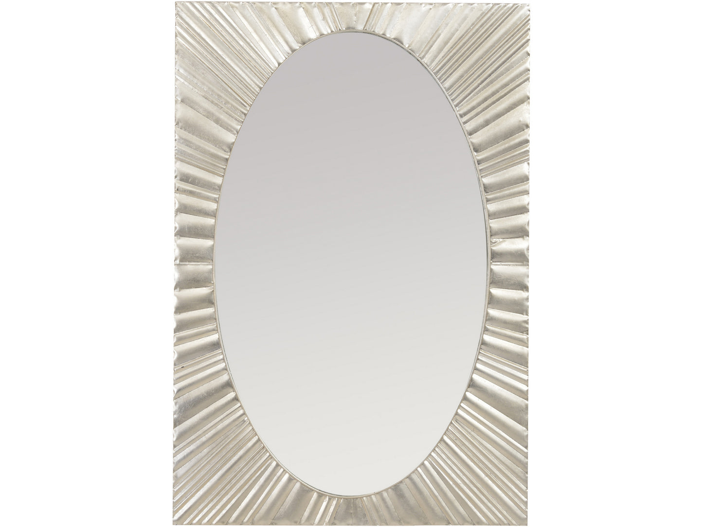 EX DISPLAY Silver Starburst Rectangular Iron Mirror