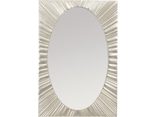 EX DISPLAY Silver Starburst Rectangular Iron Mirror