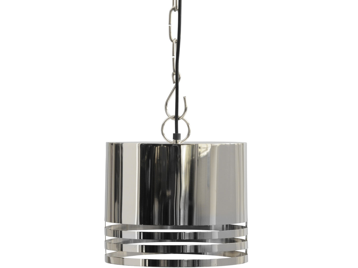 Destino Duo Silver Oval Shade Hanging Lamp