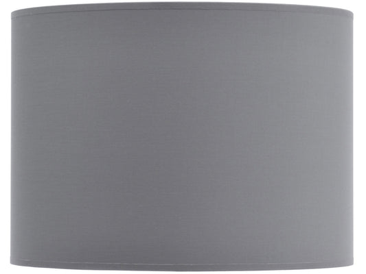 Grey and Silver Lined Drum 14" Lampshade