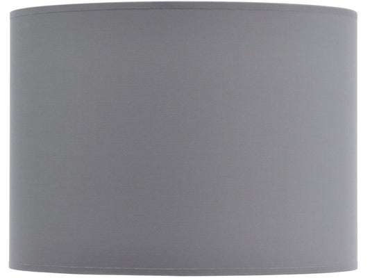 Grey and Silver Lined Drum 16" Lampshade