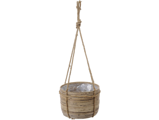 EX DISPLAY Toba Rattan Hanging Rope Basket