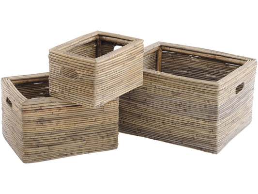 Toba Set Of Three Rectangular Baskets