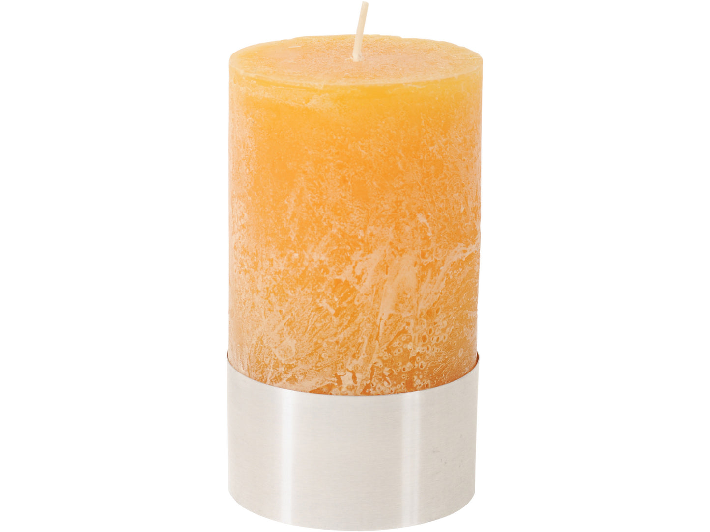 Yellow Rustica Pillar Candle 7x12cm