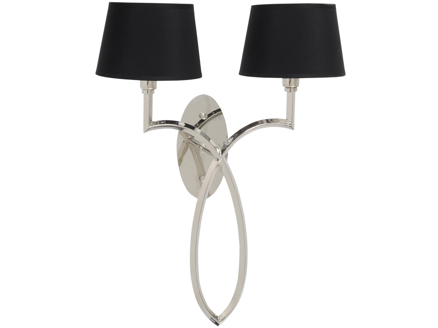 Aperfield Nickel Wall Sconce With Black Shades E14 40W 2