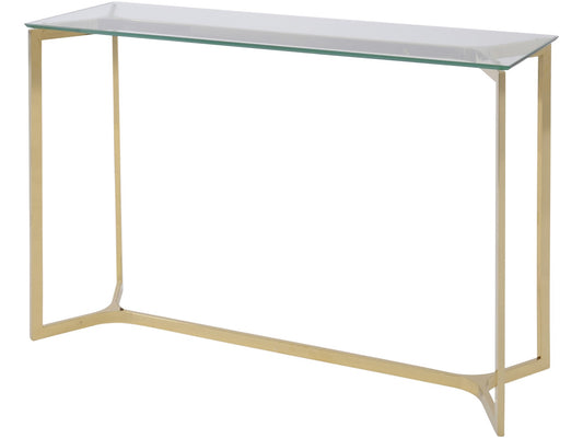 PROMO Linton Gold Stainless Steel And Glass Console Table