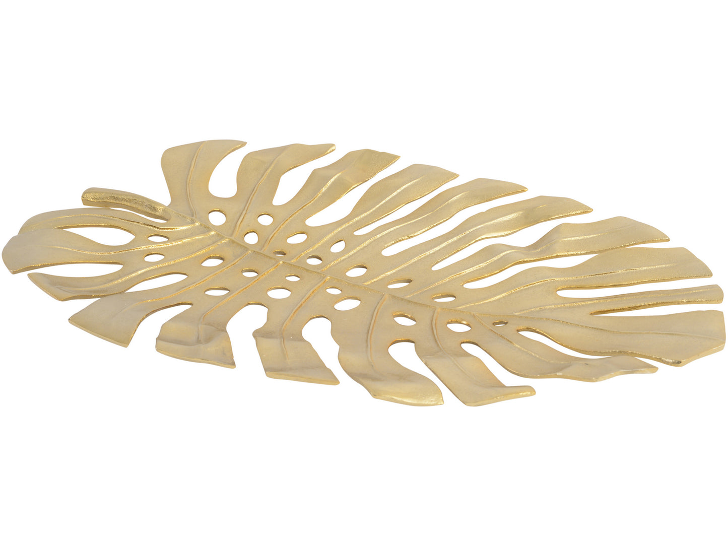 EX DISPLAY Monstera Leaf Gold Aluminium Platter