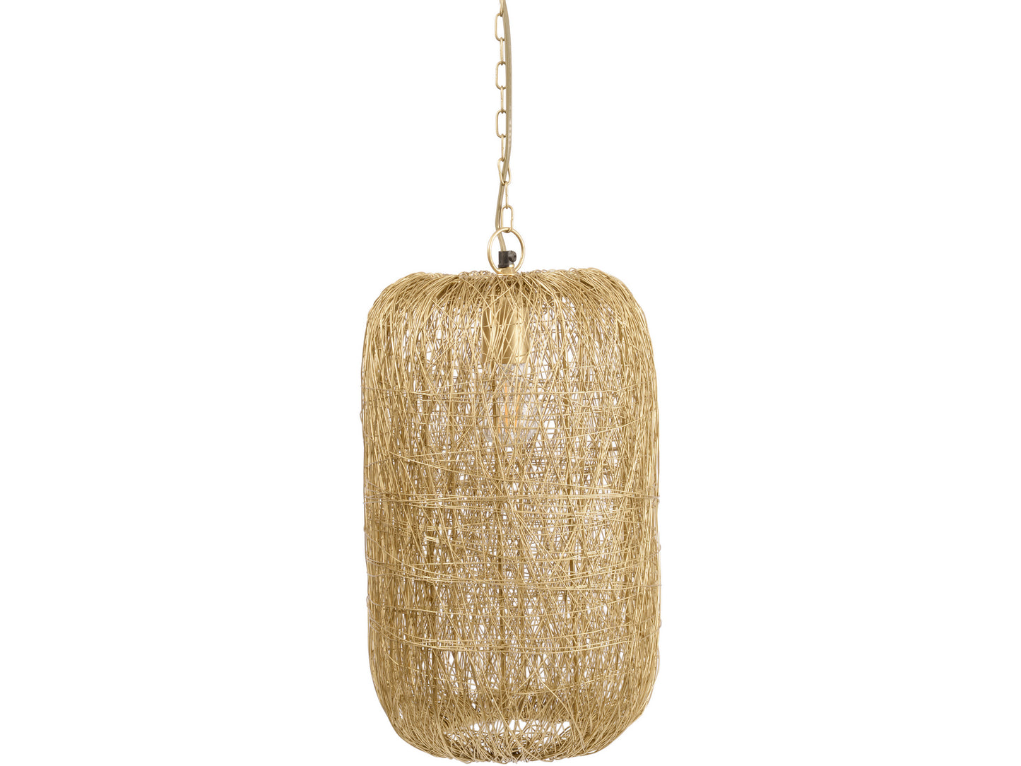 Tova Gold Woven Wire Tall Pendant E27 40W 1