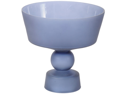 EX DISPLAY Nova Blue Glass Stemmed Bowl