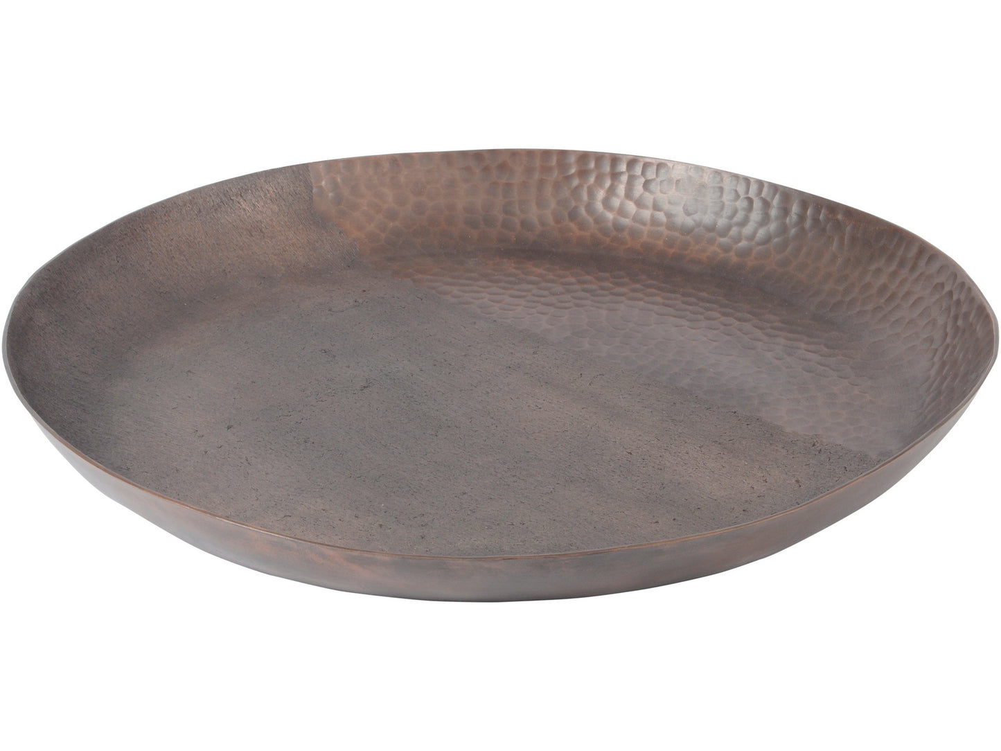 Fuse Dark Bronze Two-Toned Hammered Aluminium Round Platter