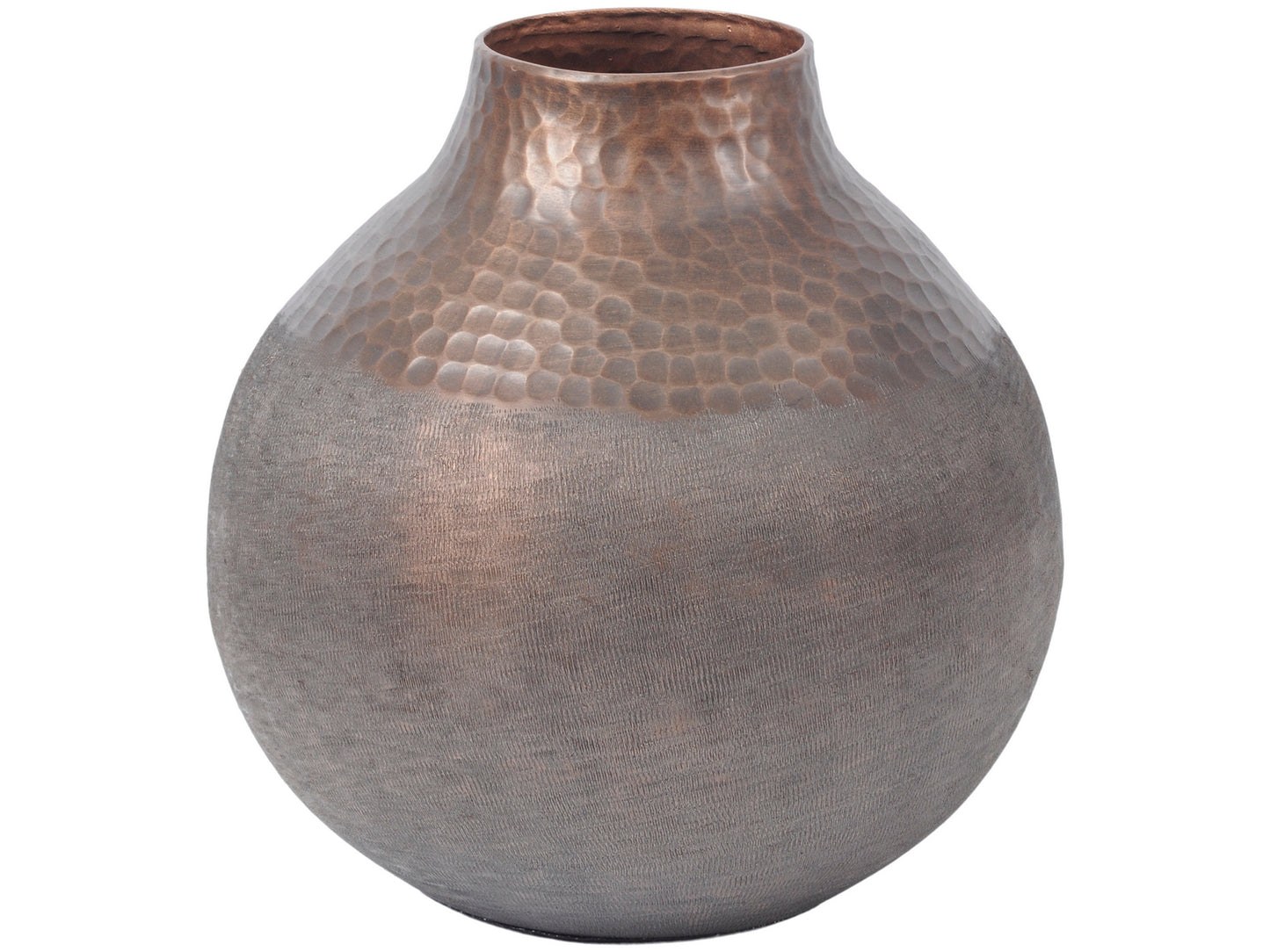 Fuse Dark Bronze Two Tone Hammered Aluminium Pod Vase