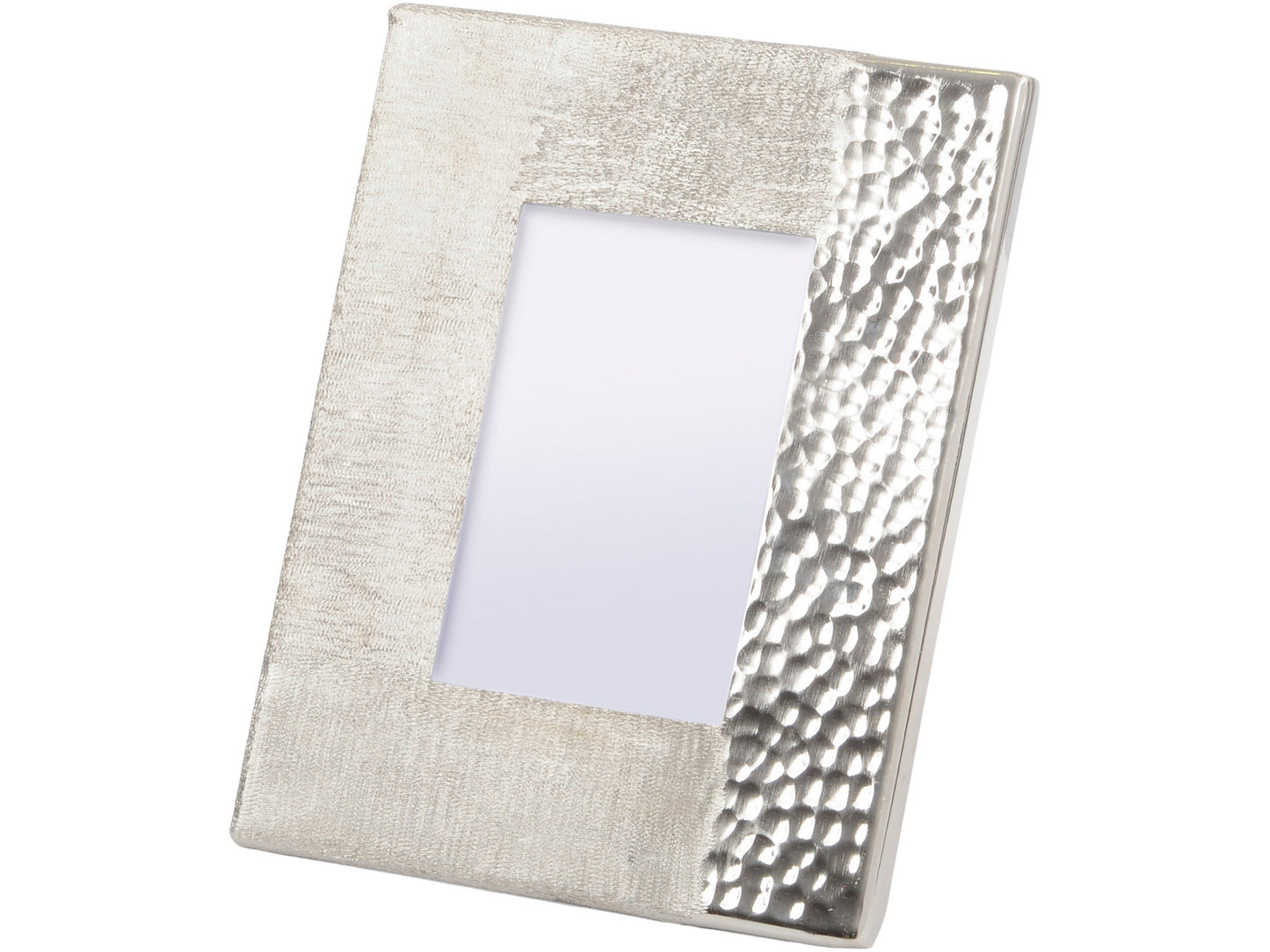 Fuse Hammered and Brushed 4X6 Inch Photo Frame in Silver Finish