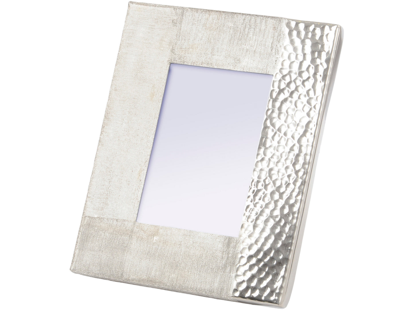 Fuse Hammered and Brushed 5X7 Inch Photo Frame in Silver Finish