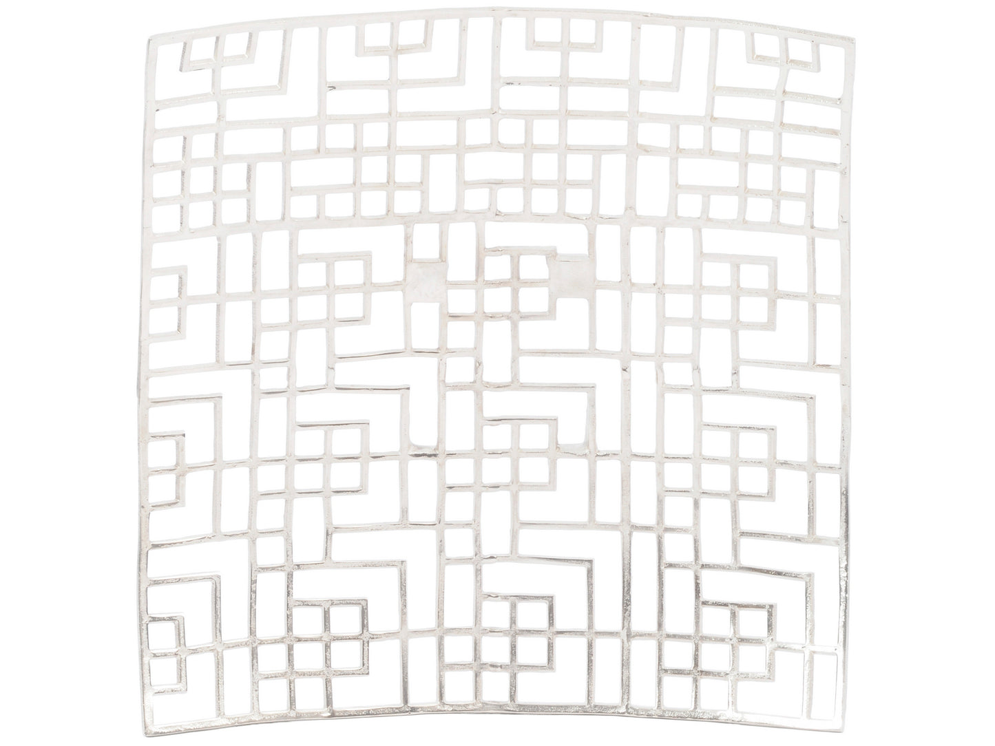 Timor Silver Grid Square Wall Art