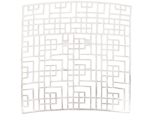 Timor Silver Grid Square Wall Art