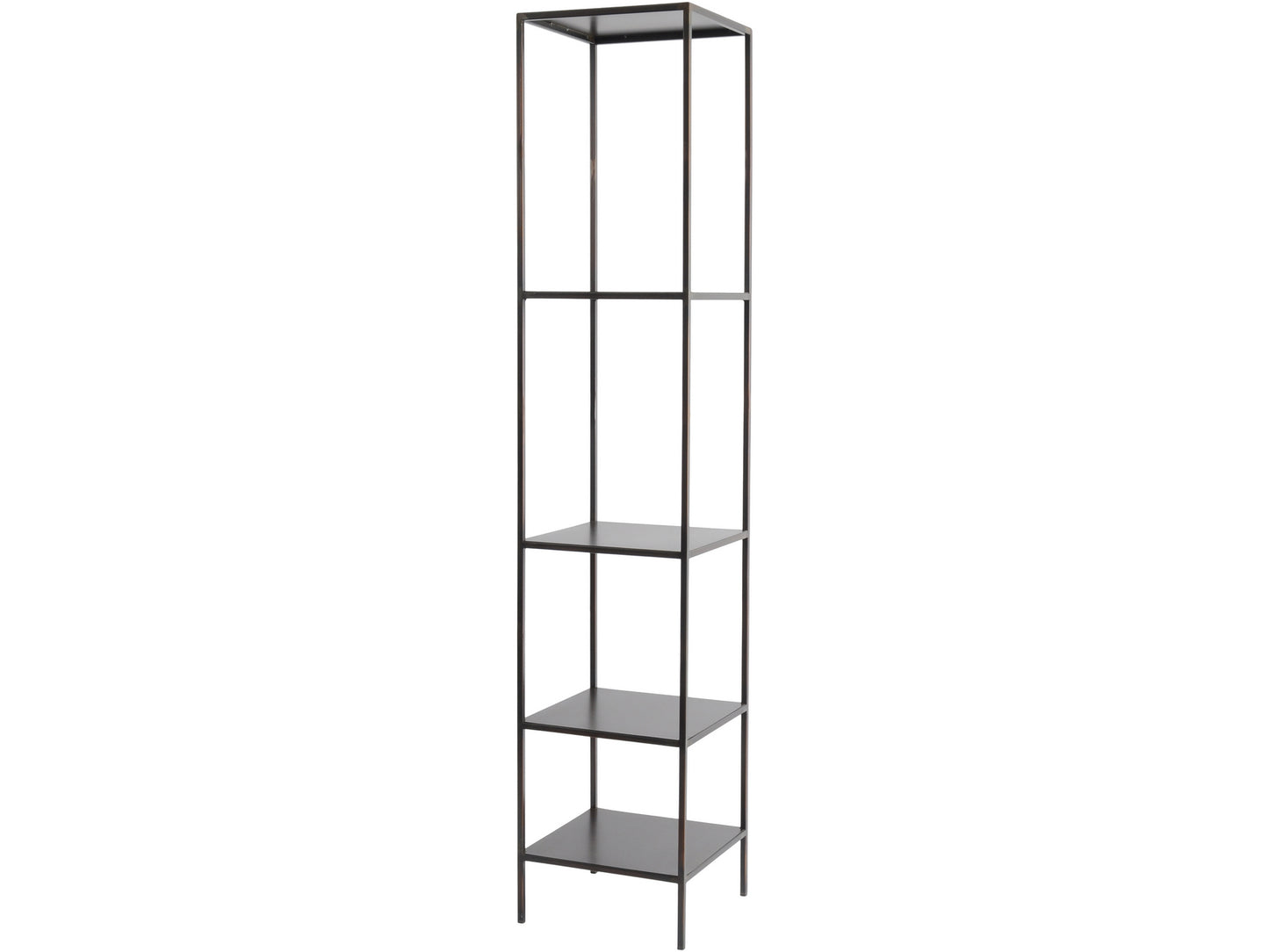 Fitzroy Bronze Narrow Modular Shelving Unit Left