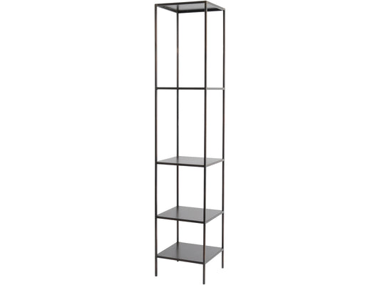 Fitzroy Bronze Narrow Modular Shelving Unit Left