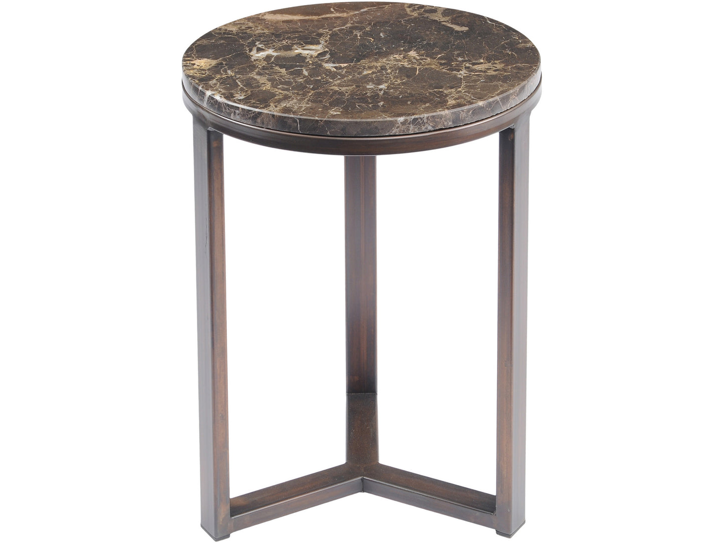 EX DISPLAY Fitzroy Emperador Marble Side Table