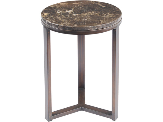 EX DISPLAY Fitzroy Emperador Marble Side Table