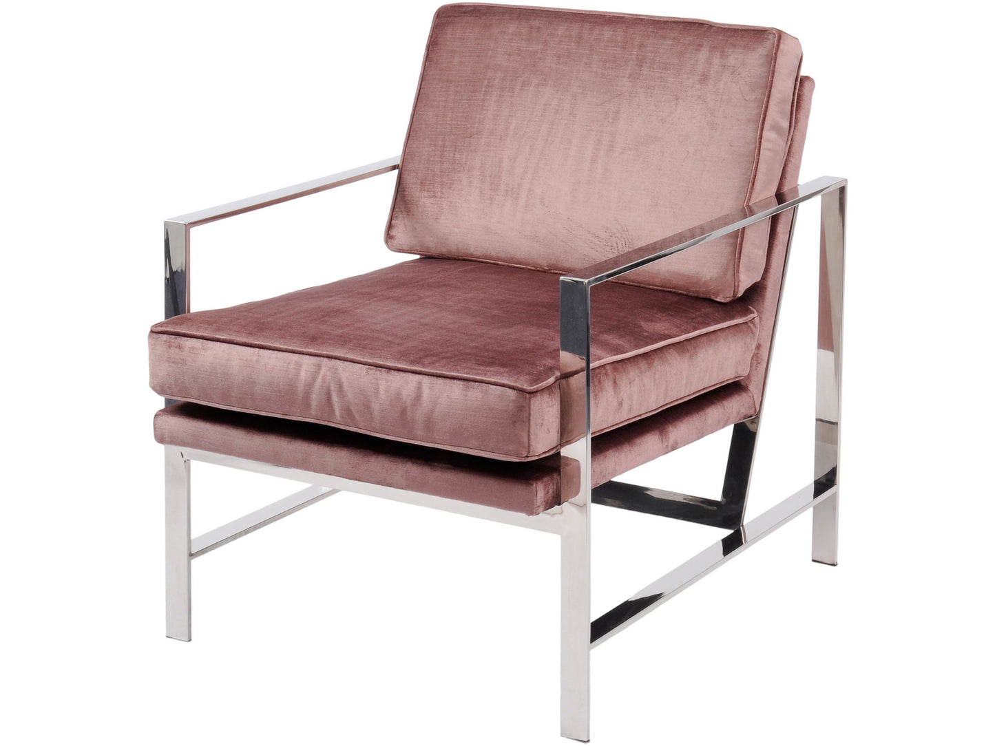 Caverly Club Chair with Chrome Frame