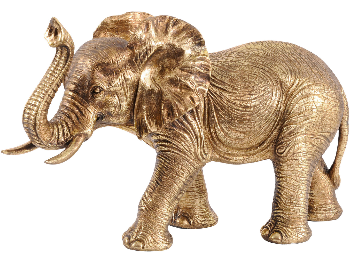 PROMO Kusini Elephant Sculpture in Gold Resin