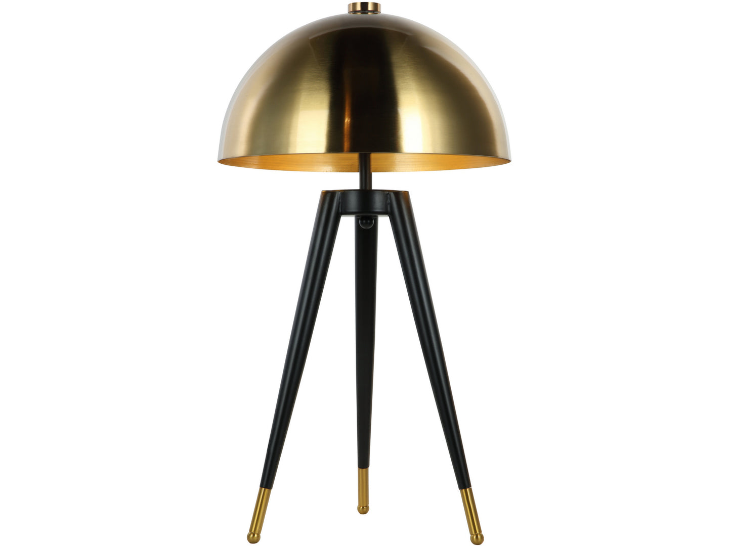 Corvus Tripod Table Lamp with Brass Shade E27 40W 1