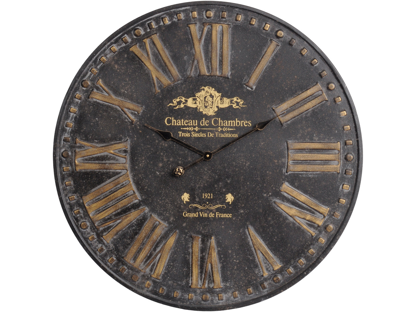 Antique Iron Chateau Wall Clock