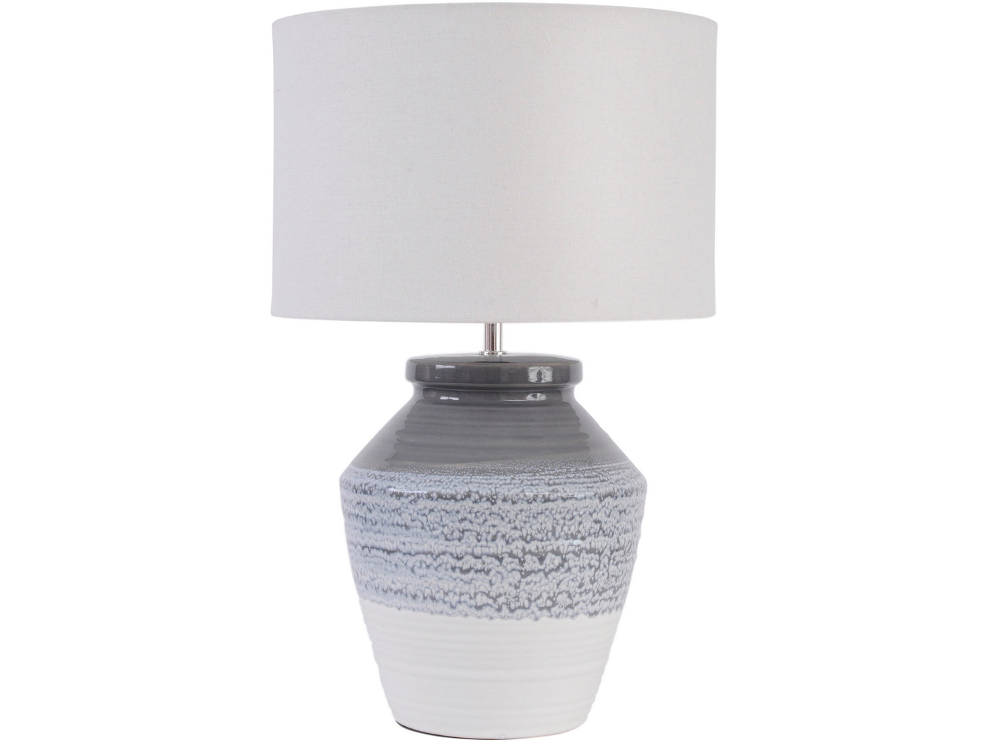 Skyline Grey and Blue Ceramic Table Lamp with Shade  E27 60W