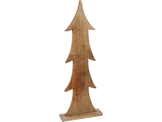 Rustic Wooden Tree On Base Large - Xmas