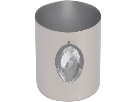 Aluminium Silver Jewel Votive Holder - Xmas