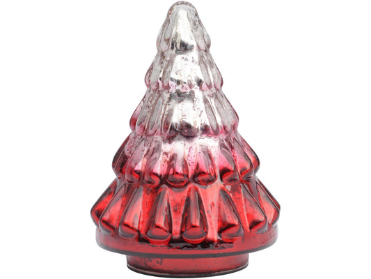 EX DISPLAY Red Ombre Effect Glass Tree - Xmas