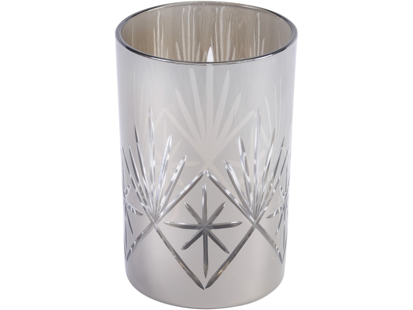 EX DISPLAY Medium Metallic Silver Cut Hurricane - Xmas