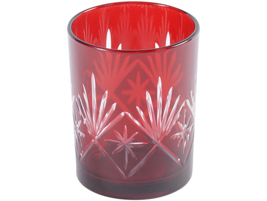 EX DISPLAY Red Small Cut Votive - Xmas