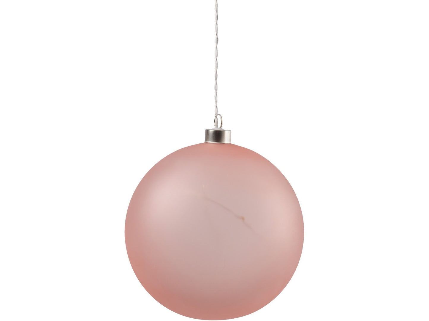 LED Matt Pink Glass Ball - Xmas