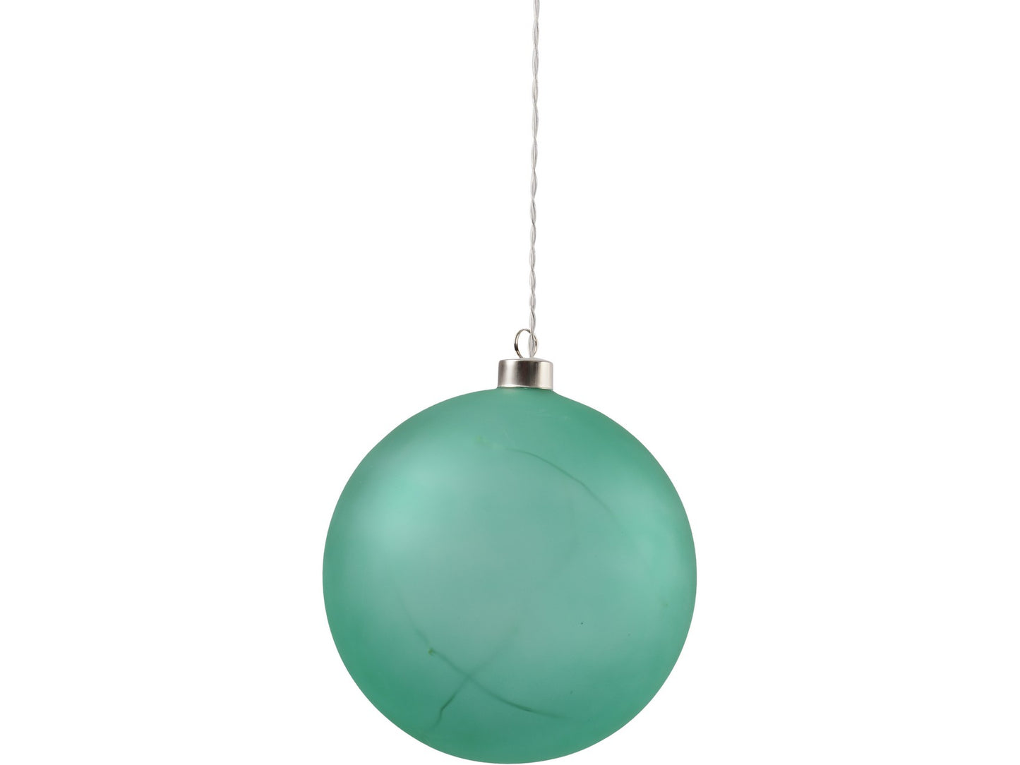 LED Matt Green Glass Ball - Xmas