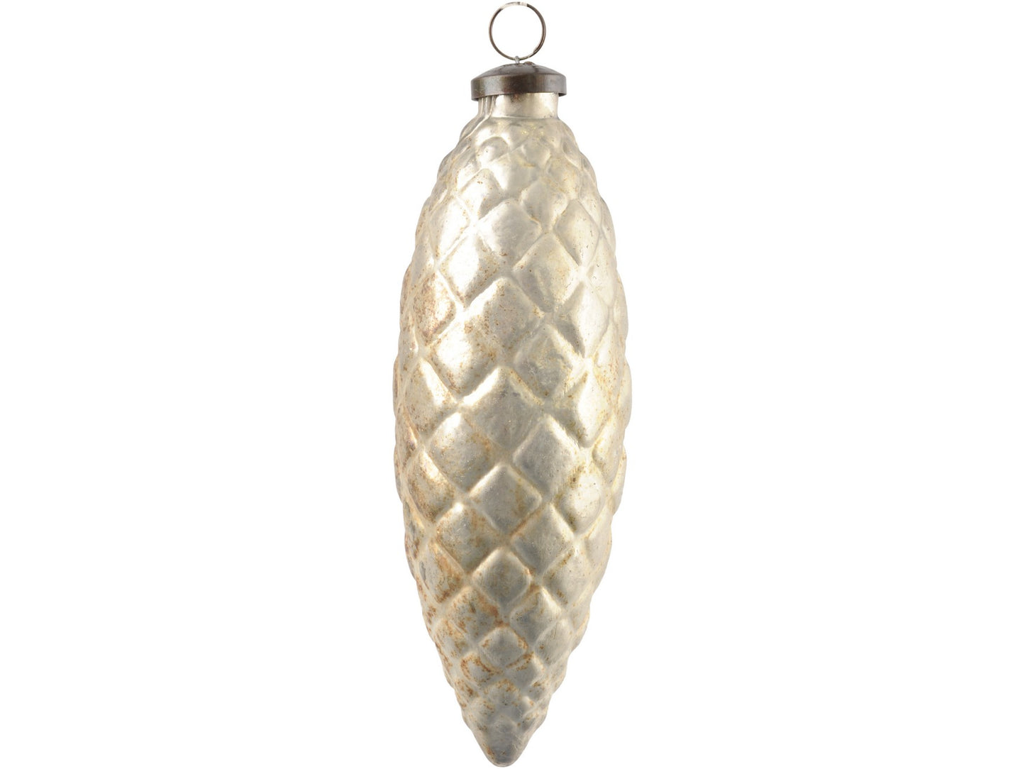 EX DISPLAY Textured Gold Small Oval Ornament - Xmas